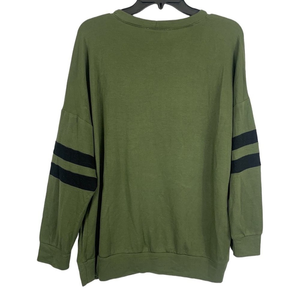 Moa Moa Women's Olive Black Top - Picture 2 of 6